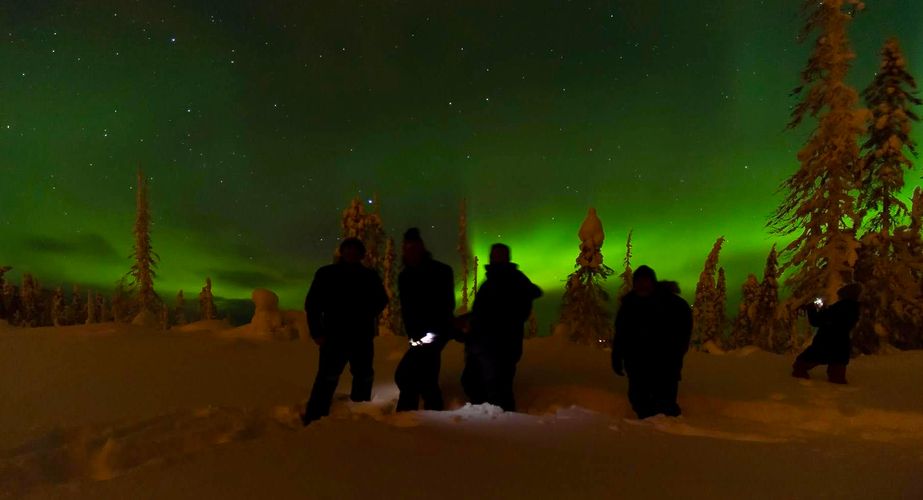 Mooi noorderlicht boven Finland